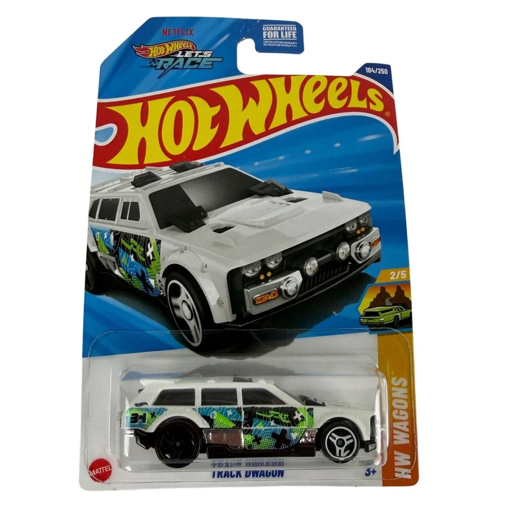 Hot Wheels Track Dwagon White‎ HW Wagons 2/5 Netflix Lets Race 2024 184/250 New